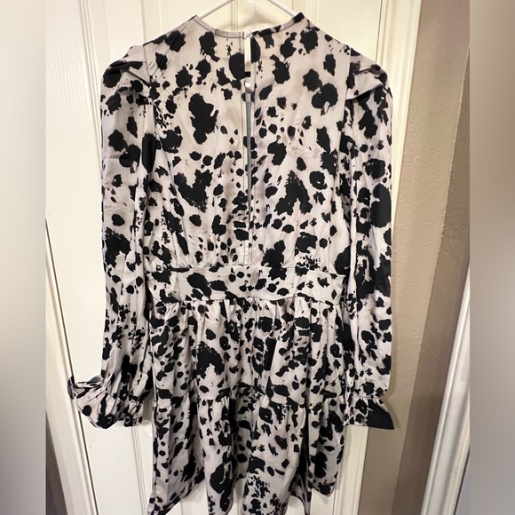 NWT Lai Meng Five Cats black and cream dress size 10 - Picture 3 of 6